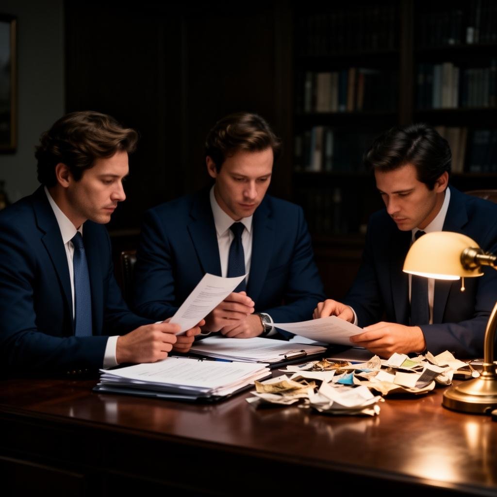 Investigative professional reviewing case evidence